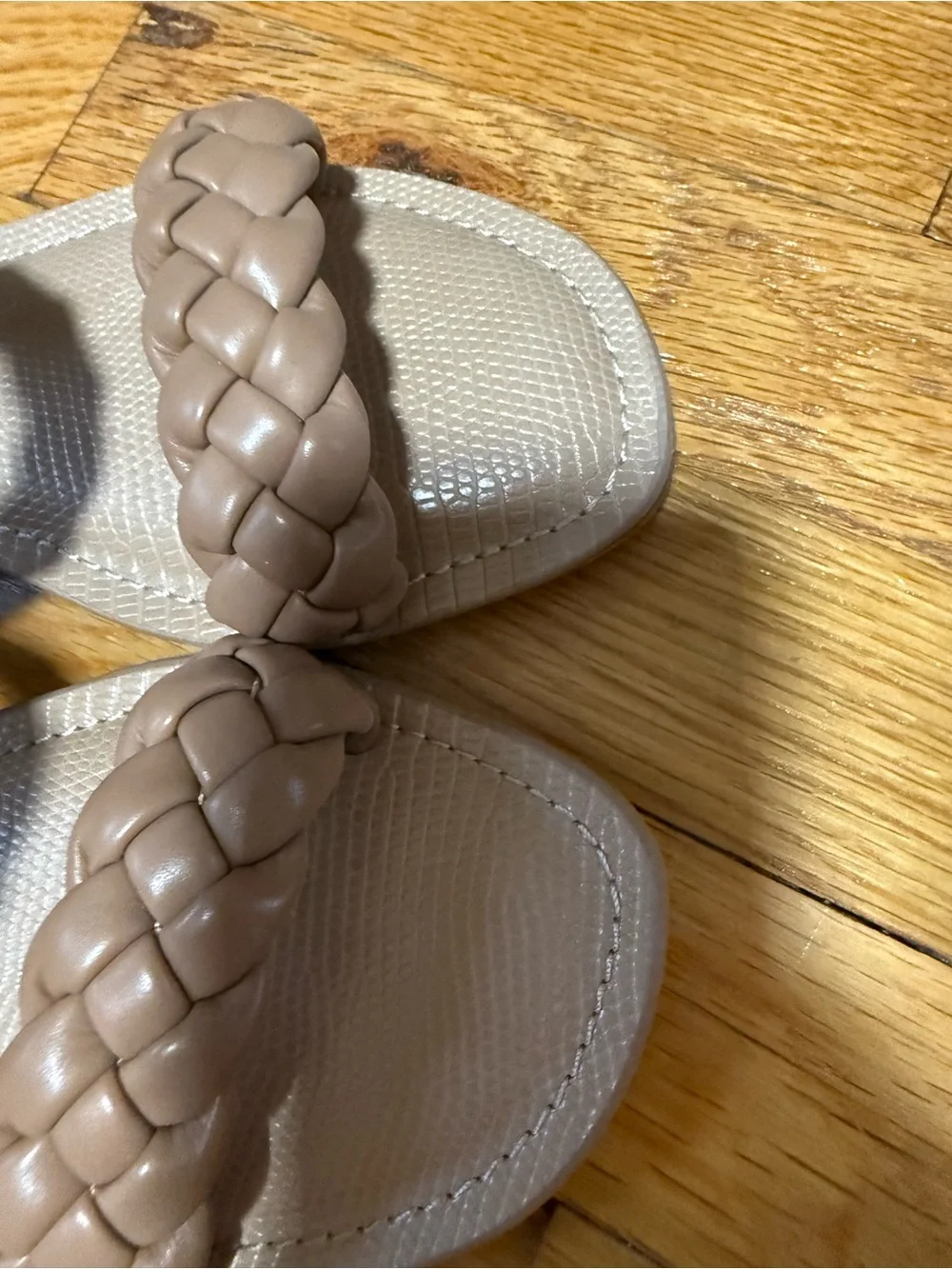 DV Braided Twin-Strap Slide Sandals - Neutral Taupe